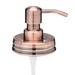 Jarmazing Products Mason Jar Soap Dispenser Lid Metal in Brown | 11.5 H x 3 W x 3 D in | Wayfair mj-soap-classic-cop-top