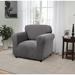 Kathy Ireland Home Day Break Box Cushion Armchair Slipcover Polyester in Black/Brown | 41 H x 32 W x 30 D in | Wayfair DAY-CHAIR-CHL