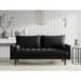 Wade Logan® Brighton 70" Square Arm Sofa Polyester in Black | 33.5 H x 70 W x 32 D in | Wayfair D561A0F9ED4C4E1692E184ACBB6D8C51