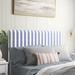 Sand & Stable™ Rylee Panel Headboard Upholstered/Cotton in Blue/White | 51 H x 74 W x 4 D in | Wayfair 577C22AD329A4244B1088AB919C6385E