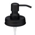 Jarmazing Products Mason Jar Soap Dispenser Lid Metal in Black | 11.5 H x 3 W x 3 D in | Wayfair mj-soap-classic-blk-top