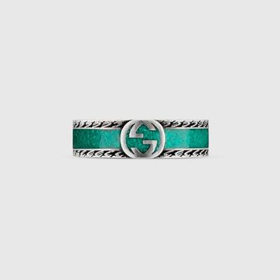 Ring With Interlocking G - Green - Gucci Rings