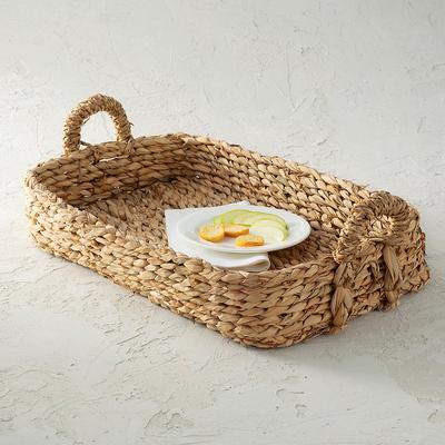 Rush Woven Rectangular Tray with Handles - Frontgate