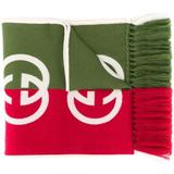 Gucci Accessories | Gucci Gg Print Two-Toned Scarf In Green And Red New With Tags | Color: Green/Red | Size: 35" X 14"