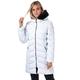 BRAVE SOUL Womens Kylie Long Padded Jacket - White/Black - 8 UK