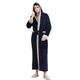 Mens Long Dressing Gown Hooded Nightwear Fluffy Soft Bathrobe Plush Fleece Robe Full Length Loungewear Birthday Presents Xmas Gifts M L XL