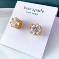 Kate Spade Jewelry | Kate Spade Earrings Gold Crystal Earrings | Color: White | Size: Os