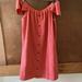 Madewell Dresses | Madewell Off Shoulder Dress | Color: Red | Size: S