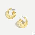 J. Crew Jewelry | J.Crew Twisted Huggie Hoop Earrings | Color: Gold | Size: Os