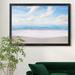 Dovecove Beachscape Photo VII - Picture Frame Print Canvas, Solid Wood in Blue | 22.5 H x 30.5 W x 1.5 D in | Wayfair
