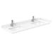 Wyndham Collection 60" Double Bathroom Vanity Top w/ Sink Composite in White | 0.75 H x 60 W x 22 D in | Wayfair WCFVCA160DTOPUNSWC