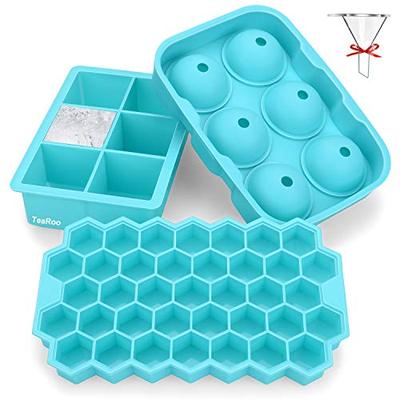 Silicone Ice Cube Tray Set Honeycomb Ice Tray Molds with Cover