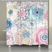 Bungalow Rose Floral Single Shower Curtain Polyester in Gray/Pink | 71 H x 74 W in | Wayfair 9750454C6ACB4005BB7F5A9E22A2E9B0