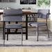 Beachcrest Home™ Elfrida Upholstered Metal Side Chair Upholstered in Gray/Black | 34 H x 22 W x 24 D in | Wayfair 2013608F3DB2445BA76468EFF5EBF3D1