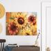 Sunflower Cheer - Wrapped Canvas Painting Metal in Indigo/Pink/Red Laurel Foundry Modern Farmhouse® | 24 H x 32 W x 1 D in | Wayfair