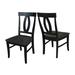 Darby Home Co Altman Solid Wood Queen Anne Back Side Chair Wood in Black | 39.17 H x 21.26 W x 22.05 D in | Wayfair