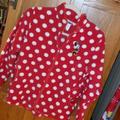 Disney Jackets & Coats | Euc Disney World Park Minnie Mouse Fleece Jacket | Color: Red/White | Size: Xlg