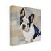 Stupell Industries French Bulldog Dog Gray Beige Neutral Patchwork by Keri Rodgers - Graphic Art Print Canvas in White | Wayfair ac-154_cn_36x36