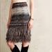 Anthropologie Skirts | Anthropologie Knit Metallic Skirt With Fringe | Color: Black/Silver | Size: Xs