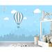 GK Wall Design Hot Air Balloon Landscape Wall Mural Vinyl in Blue | 55" W x 35" L | Wayfair GKWP000130W55H35_V