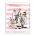 Stupell Industries Fashion Jars & Cosmetic Accessories Pink Stripes by Ziwei Li - Graphic Art Print Canvas, in White | Wayfair ac-090_cn_36x48