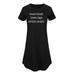 Instant Message Women's Women's Tee Shirt Dresses BLACK - Black 'Loves Dogs Avoids People' Short-Sleeve Dress - Women & Plus