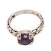 Temple Heirloom,'Amethyst Single Stone Ring Crafted in Bali'