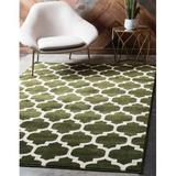 Green 61 x 0.5 in Area Rug - Winston Porter Molly Geometric Dark Area Rug, Polypropylene | 61 W x 0.5 D in | Wayfair