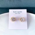 Kate Spade Jewelry | Kate Spade Earrings Gold Crystal Earrings | Color: White | Size: Os