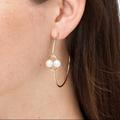 Kate Spade Jewelry | Nwt Kate Spade Nouveau Pearl Hoop Earrings | Color: Gold | Size: Os