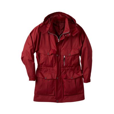 Men's Big & Tall Lightweight Expedition Parka by Boulder Creek® in Rich Burgundy (Size 7XL) Coat