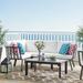 Riverside 5 Piece Outdoor Patio Aluminum Set by Modway Metal in Gray/White | Wayfair EEI-3793-SLA-WHI