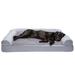 Plush & Suede Full Support Sofa Pet Bed, 53" L X 40" W X 9.5" H, Gray, XX-Large