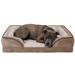Velvet Waves Perfect Comfort Orthopedic Sofa Bed for Dogs, 36" L X 27" W X 8" H, Brownstone, Large