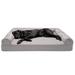 Quilted Full Support Sofa Pet Bed, 53" L X 40" W X 9.5" H, Silver Gray, XX-Large