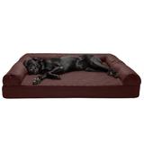 Quilted Full Support Sofa Pet Bed, 53" L X 40" W X 9.5" H, Coffee, XX-Large, Brown