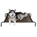 Espresso Elevated Reinforced Pet Cot Bed, 52" L X 36.25" W X 7.5" H, Large, Brown