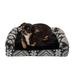 Southwest Kilim Orthopedic Sofa Pet Bed, 20" L X 15" W X 5.5" H, Black Medallion, Small