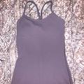 Lululemon Athletica Tops | Lululemon Grey Power Y Tank | Color: Gray | Size: 2