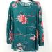Anthropologie Tops | Anthropologie Jaase Floral Bird Peasant Tunic Boho | Color: Green/Pink | Size: Xs