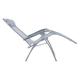 Zero Gravity Metal Sun Lounger - Silver Grey: Premium, Heavy Duty Model (Reclining Outdoor Garden Deck, Beach Chair)