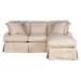 Sunset Trading Horizon Slipcovered Sleeper Sofa with Reversible Chaise In Tan Performance Fabric - Sunset Trading SU-117678-391084