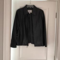 Nine West Jackets & Coats | Leather Jacket | Color: Black | Size: M