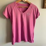 Under Armour Tops | 5/$15!! Under Armor Purple V Neck T Shirt | Color: Purple | Size: S