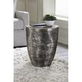 Phillips Collection Ripple Drum End Table Plastic/Acrylic in Gray | 22 H x 18 W x 18 D in | Wayfair PH102840
