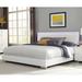 Ivy Bronx Jaggers Low Profile Standard Bed Upholstered/Faux leather in Brown/White | 48.5 H x 63.5 W x 86.5 D in | Wayfair