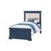 Greyleigh™ Alicea Standard Bed Upholstered/Polyester in Blue | 44.5 W x 81 D in | Wayfair C0936F6615E845159D94C5F966EA89F5