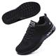 Trainers Womens Running Shoes Ladies Air Cushion Lightweight Mesh Breathable Fitness Tennis Gym Sneakers All Black UK 3.5