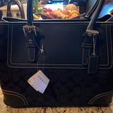 Coach Bags | Coach Signature Hampton Satchel (Nwt) | Color: Black | Size: Os