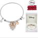 Disney Jewelry | Disney Silver Rose Minnie Charm Bangle Bracelet | Color: Gold/Silver | Size: Os